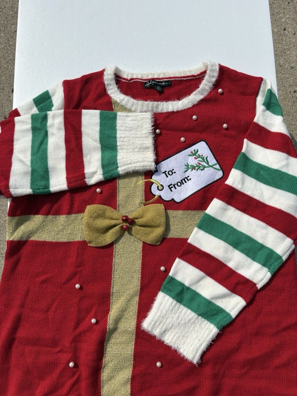 Ugly Christmas Sweater Women’s 3XL XXXL Red Gift United States Sweaters